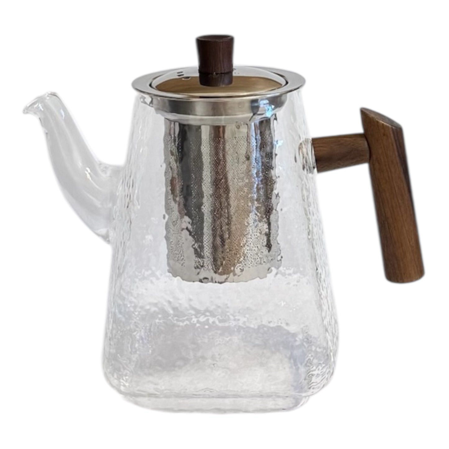 🫖 Teekanne „Hammerschlag“ – Glas mit Holzgriff