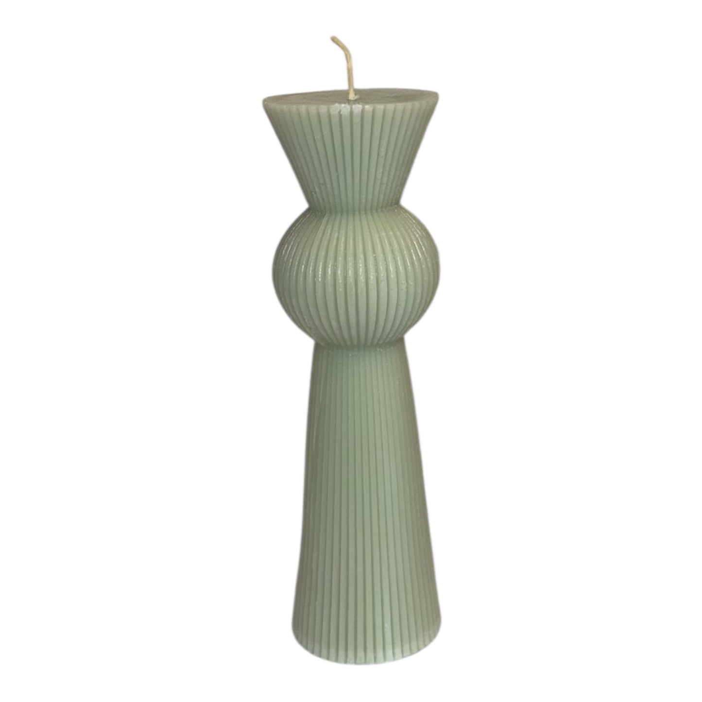 Skulpturkerzen-Set „Olivgrün“ – 8 handgemachte Designkerzen