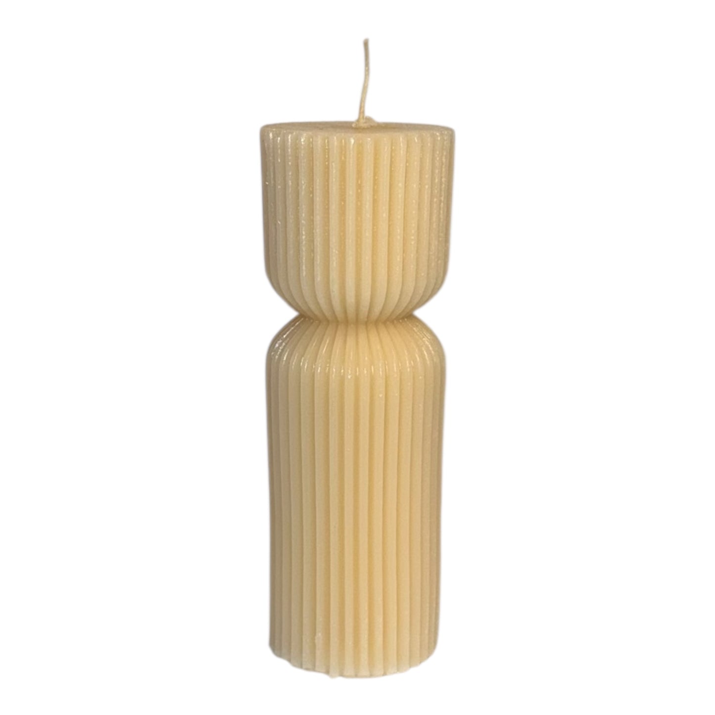 🕯️ Skulpturkerzen-Set „Pure Cream“ – 8-teilig