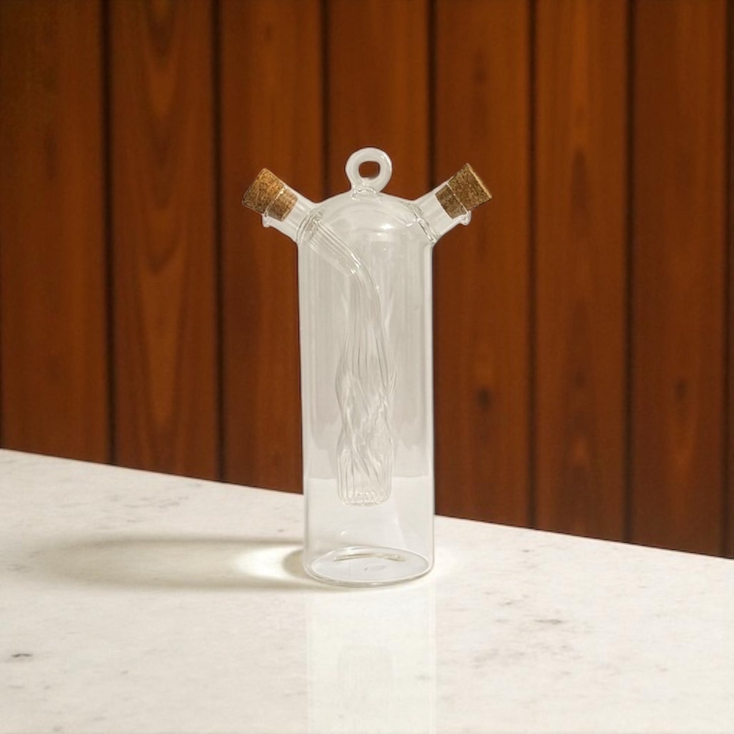 Duo-Glasflasche für Öl & Essig 350 ML– 2-in-1 Design