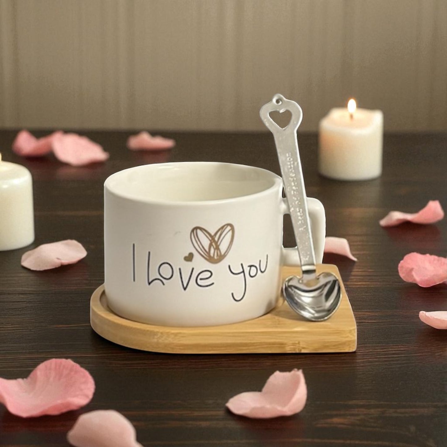 Love Mug – I Love You | Tasse mit Herzlöffel