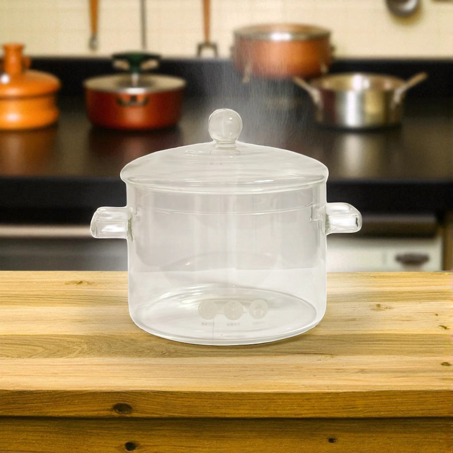 Glaskochtopf mit Deckel – 1,5 L | Ø 15 cm