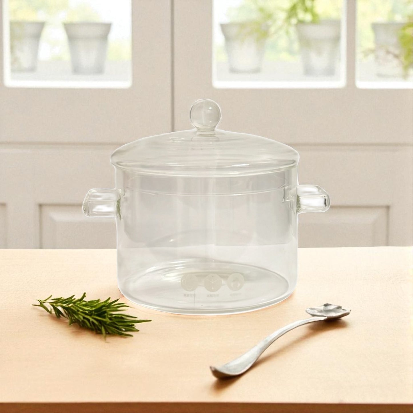 Glaskochtopf mit Deckel – 1,5 L | Ø 15 cm