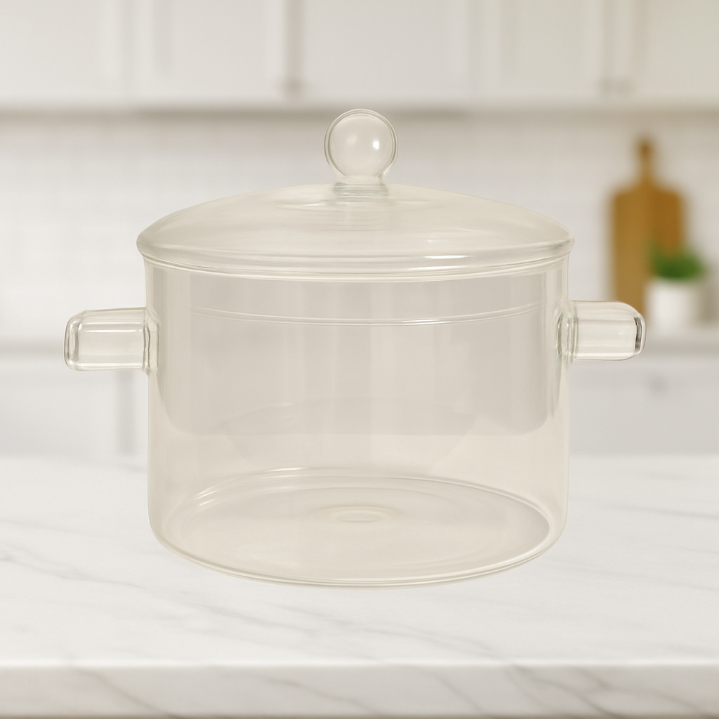 Glaskochtopf mit Deckel – 1,5 L | Ø 15 cm