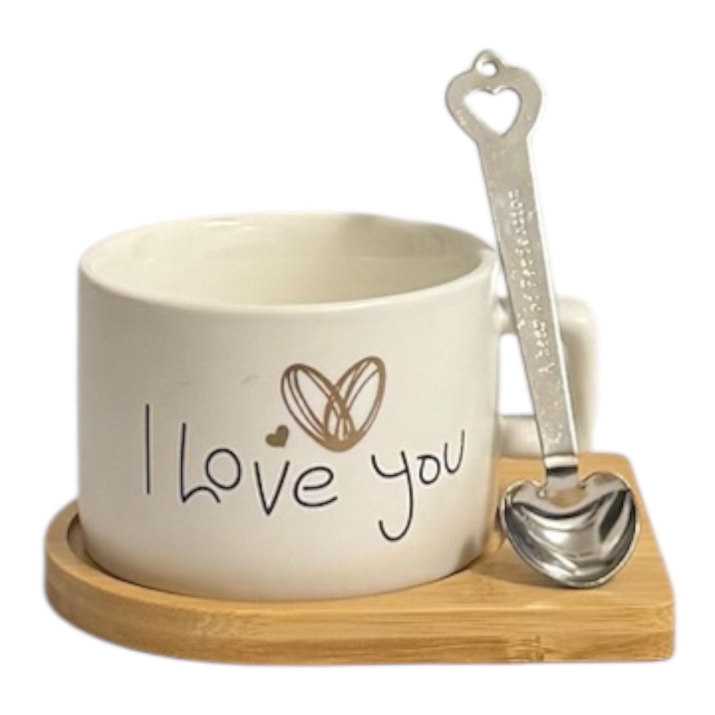 Love Mug – I Love You | Tasse mit Herzlöffel