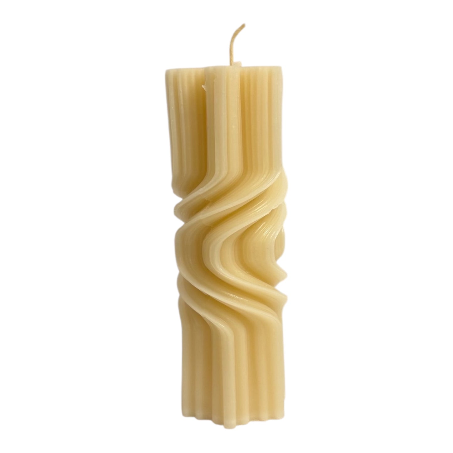 🕯️ Skulpturkerzen-Set „Pure Cream“ – 8-teilig